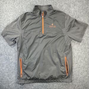 Nike Golf Jacket Mens Medium Gray Short Sleeve Half Zip Pullover Windshirt